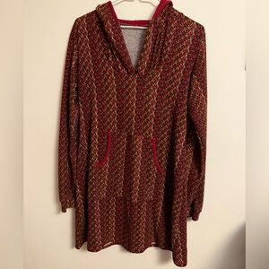 Stylish Red and Black Women's Hoodie